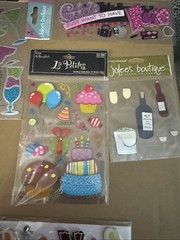Friends, Birthday, Over The Hill Scrapbook Stickers