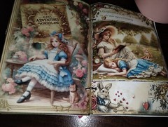 Beautiful Alice In Wonderland Junk Journals Scrapbook USA Seller