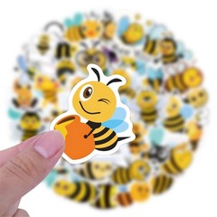 Aiwuding Animal- Bee Stickers Pack, 50PCs Cartoon Honey Stickers for Hydro Fl…
