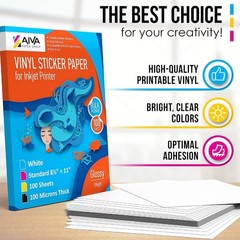 Waterproof Printable Vinyl Sticker Paper – 100 Sheets