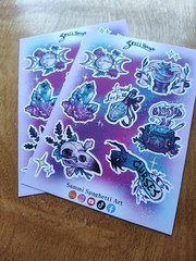 Spell Bound Witchy Gothic Sticker Sheet – Original Art by SammiSpaghettiArt