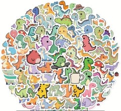 100 Cute Dinosaur Stickers