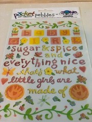 CREATIVE IMAGINATIONS 3D EPOXY STICKERS PACKET PEBBLES BABY GIRL SUGAR SPICE
