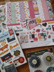 Echo Park Paper sets, chipboard stickers, Sticker book, embellishments