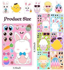 Easter Stickers – DIY Happy Easter Egg Bunny Sticker for Kids, DIY Stickers
