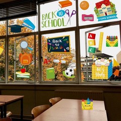 Delightful 8-Pack Back to School Window Decor – Reusable PVC Clings for Kids