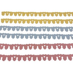 Creative Memories Jammie’s Chain 12” Die Cut Cardstock Scrapbook Border, 6 Pc