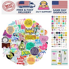 Bulk 220 Waterproof Jesus Stickers – Perfect for Water Bottles & Scrapbooking