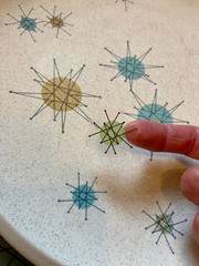 Franciscan Starburst Vinyl Stickers – Atomic Retro Starburst Decals (3 Sheets)