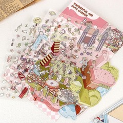 4-Themed DIY 3D Cartoon Stickers – Perfect for Scrapbooking and Stress Relief