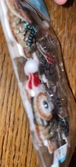 RARE Jolees Pinecone Owl Repeats Google Eyes Santa Hat Bow Christmas 3D Stickers