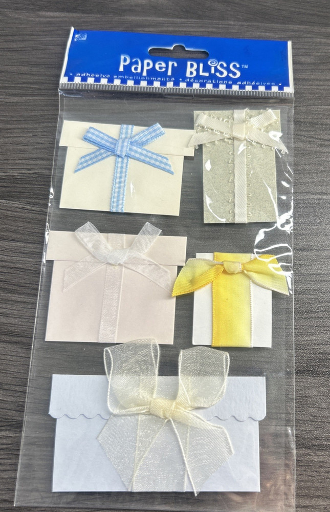 Paper Bliss Embellishment Stickers New Scrapbooking 3D Presents Paper Crafts