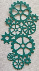 SMALL GEAR Die-Cuts(3pc)Steampunk •Cogs•Sprocket•Earthtone•Machine •Antique•Spin