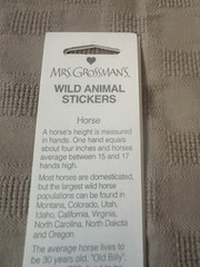 VTG 2003 Mrs Grossman’s Wild Animal Stickers Lot 9 NOS Horse Polar Bear
