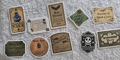 10 Dark Acedemia Apothecary Labels Vintage Style Halloween Drought Tonic Potion