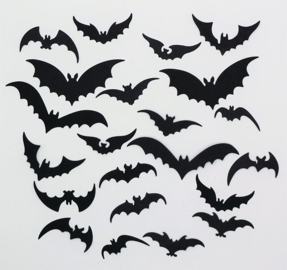 22 Halloween Bat Bats Die Cut Embellishment Paper Cardstock Scrapbook Cardmaking