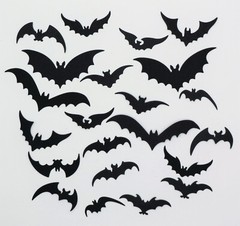22 Halloween Bat Bats Die Cut Embellishment Paper Cardstock Scrapbook Cardmaking