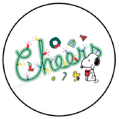 CHEERS CHRISTMAS ENVELOPE SEALS LABELS STICKERS PARTY FAVORS
