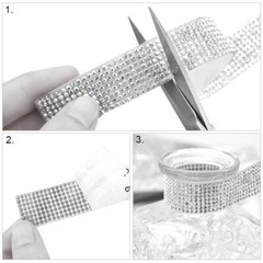 Stick On Diamond Crystal Rhinestone Bling Stickers Self Adhesive Sheet DIY Craft