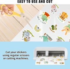 25 Sheets Printable Clear Sticker Paper A4, Transparent Vinyl Sticker Paper for