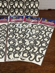Vintage Stickers – Paw Prints – Foot Prints – Lot Of 10 Packs – OTC Taiwan – New