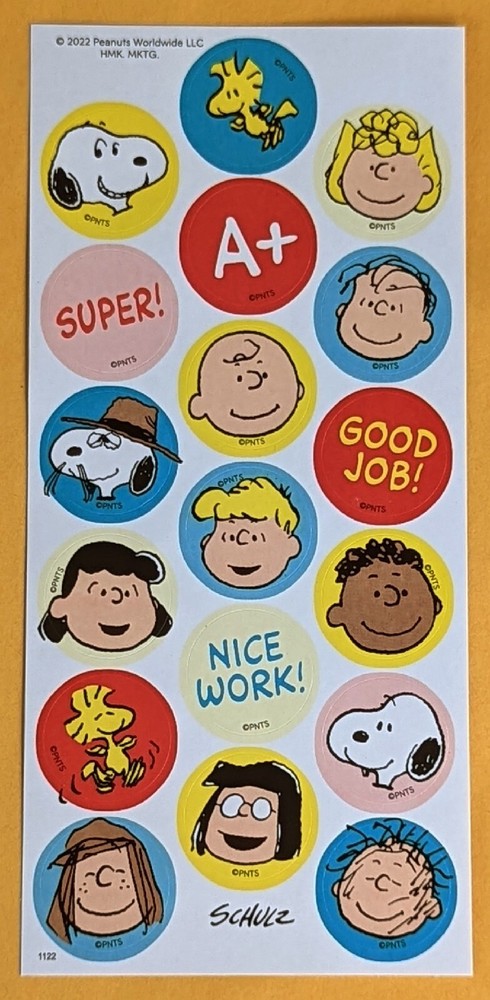 Charles M. Schulz Peanuts Characters Snoopy Sticker Sheet