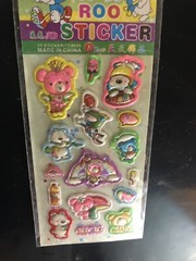 Bulk 6 Morning Glory Raa Raa Bear Roo Roo Bear Puree Bear Sticker Sheets Vintage