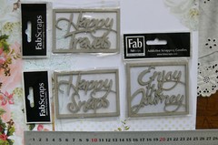 Chipboard HAPPY TRAVELS, HAPPY SNAPS, ENJOY THE JOURNEY – Choice Fab Scraps Trvl