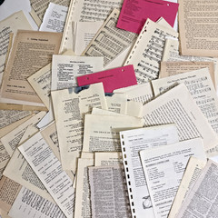 Vintage Ephemera Lot 50 Pages from Different Books Hymn/Recipe/Dictionary/Novels