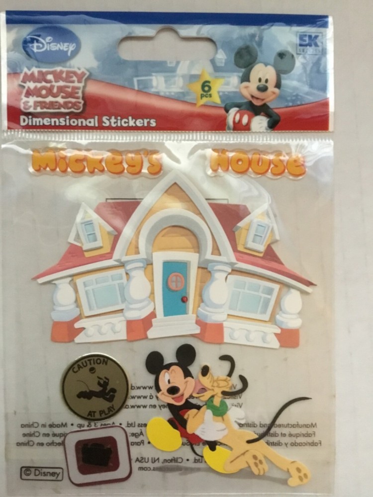 DISNEY MICKEY MOUSE Mickey’s House Pluto Clubhouse EK Success Stickers Scrapbook