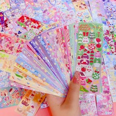 ✨ Kawaii Sticker Pack Cartoon Laser Scrapbooking Journals DIY School Supplies 📒