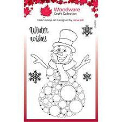 Woodware Craft COLLECTION CLEAR ACRYLIC STAMPS – BIG BUBBLE SNOWMAN