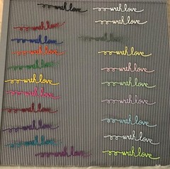 «with love» (word) Die Cut embellishments 8 pcs choose color 1/2” x 4”