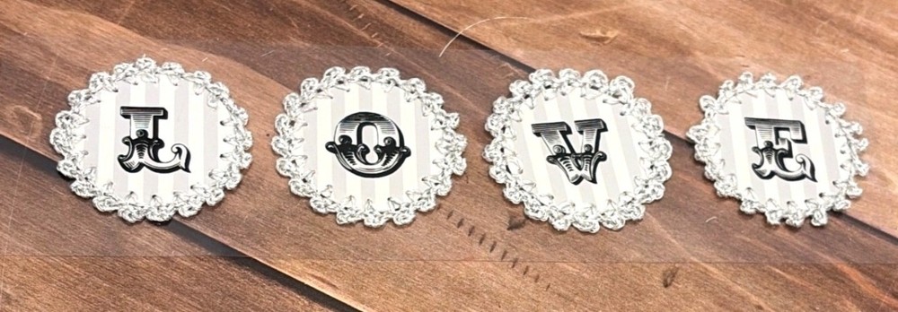 MICHAELS 447555 CROCHET LOVE EMBELLISHMENT STICKER VALENTINE