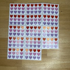 SmileMakers Pink Heart Red Heart Purple Heart Minis Mod 3×2” Tear Off Sets Read