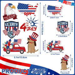 200 Pcs 4Th of July Stickers, Vinyl America Patriotic Stickers and Decals Bulk f