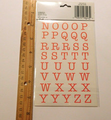 Keepsake Essentials Stickers Lot of 2 Sheets Package ~ABC Red Uppercase Letters~