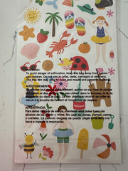 Pebbles Accent Stickers Swimming Fun ~ Floats Fruit Crabs Flowers Scrapbooking