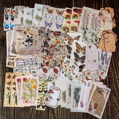 200 Pieces Vintage Scrapbook Supplies Pack for Junk Journal Planners DIY Paper S