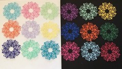 Circle of Flowers Round Flower Doily die cut embellishments 6 Pcs 3-1/4” round