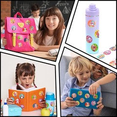 Scratch and Sniff Sticker Rolls, Animal Reward Stickers, 3 Rolls, 600 Pcs