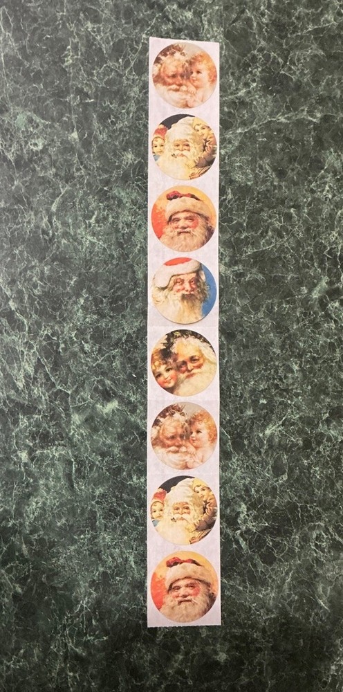 1 Sheets 8 Total Vintage Brier Rose Antique Victorian SANTA’S Stickers