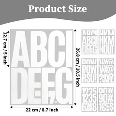 5 Inch Letter Stickers, 122 Pieces Self Adhesive Alphabet Number Sticker for Mai