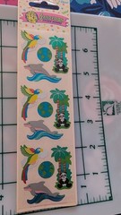 Vintage Sandylion Stickers Animals Earth Dolphin Panda Parrot New In Pack READ