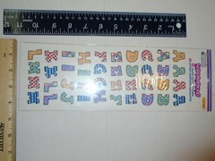 Lot of 4 Packages of Westrim, Memories Forever, & Provo Craft Alphabet Stickers