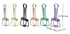 50 Pack Multi-Purpose Metal Wire Binder Clip Set, Paper Binder Clips, 1.57 In…