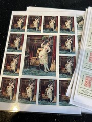 Large Junk Journal Material Victorian Advertising uncut laminated Ephemera