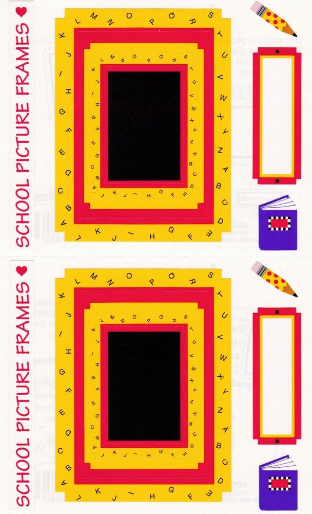 Mrs. Grossman’s Giant Stickers – Frames – ABC Small School Picture – 2 Strips