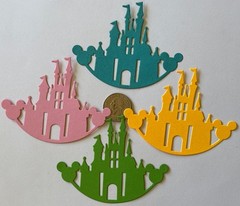 ROCKING CASTLE Die-Cut Set (4pc)Disney•Mickey Heads •Flags•Cartoon•Card Making•