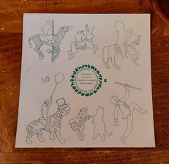 Mrs. Grossman Vintage Sticker Sheet ~ Julie Cohen Carousel Animals. 6x6inch